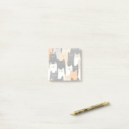 Post-it® Kitty Kitty Kitty Post It Notes (Sur un bureau)