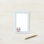 Post-it® Kitty sage KAT | ajoutent votre nom (Sur un bureau)