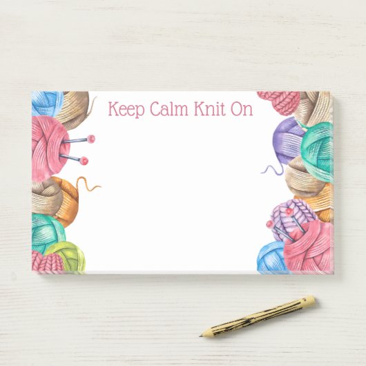 Post-it® Knit Crochet Yarn Post-It Notes (Sur un bureau)
