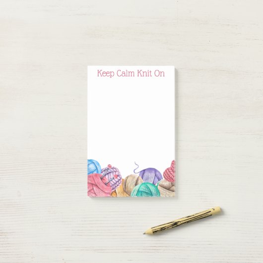 Post-it® Knit Crochet Yarn Post-It Notes (Sur un bureau)