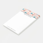 Post-it® Koala mignon moderne et fleurs écloses (Incliné)