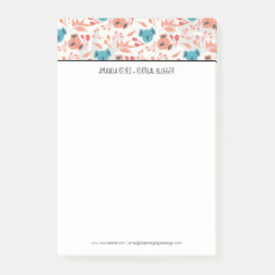 Post-it® Koala mignon moderne et fleurs écloses