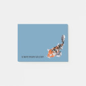 Post-it® Koi Fish Illustration Orange et Bleu Personnalisé (Devant)