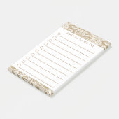 Post-it® Kraft rustique et dentelle blanche Vintage (Incliné)