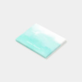 Post-it® La brosse verte en bon état d'aquarelle d'Aqua (Incliné)