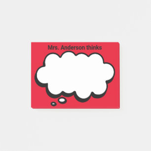 Post-it® La bulle de pensée personnalisée de l'enseignant P