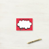 Post-it® La bulle de pensée personnalisée de l'enseignant P (Sur un bureau)