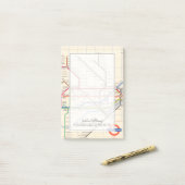 Post-it® La carte souterraine de Londres (Sur un bureau)