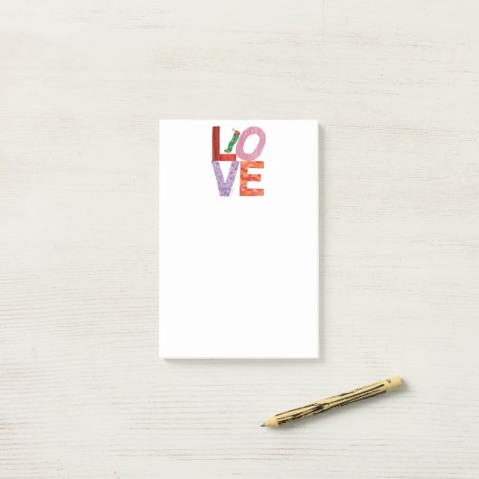 Post-it® La Caterpillar Très Affamée | AMOUR (Sur un bureau)