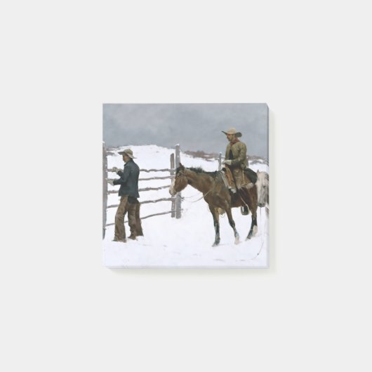 Post-it® "La chute du cowboy" par Frederic Remington (Devant)