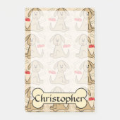 Post-it® La conception graphique de chiot Brown (Devant)