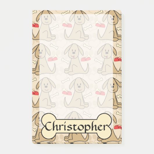 Post-it® La conception graphique de chiot Brown (Devant)