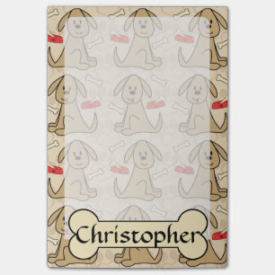 Post-it® La conception graphique de chiot Brown