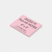 Post-it® La coutume a personnalisé 4" x 3" blanc de notes (Incliné)