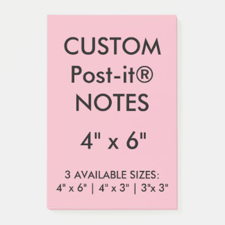 Post-it® La coutume a personnalisé 4" x 6" blanc de notes