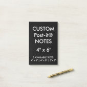 Post-it® La coutume a personnalisé 4" x 6" blanc de notes (Sur un bureau)