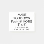 Post-it® La coutume a personnalisé grand 3" x 4" des notes (Devant)