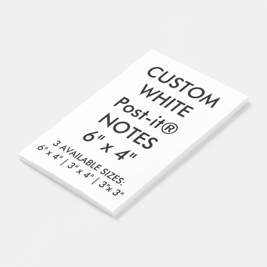 Post-it® La coutume a personnalisé grand 6" x 4" des notes (Incliné)