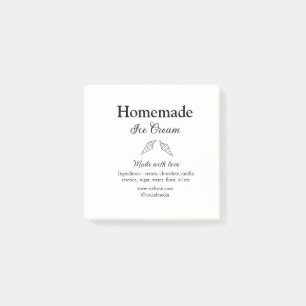 Post-it® La crème glacée maison ajouter les ingrédients fab