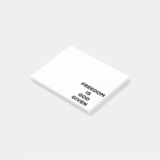 Post-it® La liberté est donnée par Dieu (Incliné)