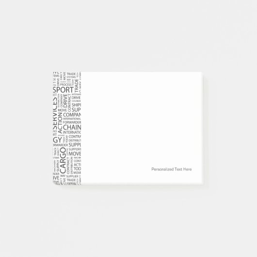 Post-it® La LOGISTIQUE modèle avec des mots (Devant)