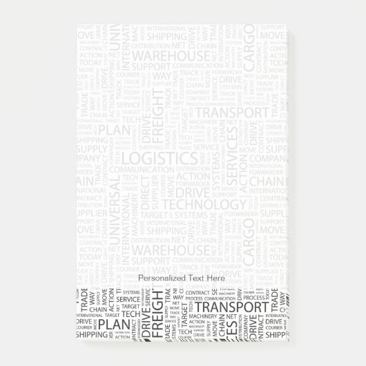 Post-it® La LOGISTIQUE modèle avec des mots (Devant)