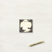 Post-it® La Lune et les chauves-souris heureux Halloween (Sur un bureau)