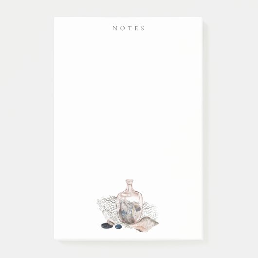 Post-it® La marine Bleue des coquillages marins dans une bo (Devant)