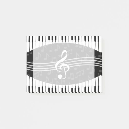 Post-it® La musique élégante note des clés de clef triple (Devant)