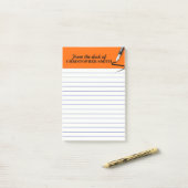 Post-it® La note orange de Courrier-it® d'organisateur de (Sur un bureau)