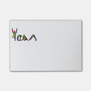 Post-it® La peinture de yoga pose l'orthographe YOGA.