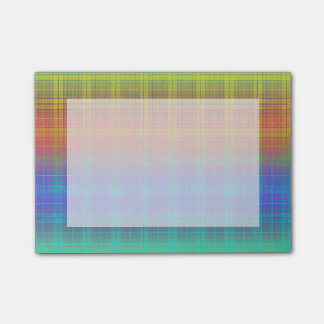 Post-it® La personnaliser de plaid de tartan d'arc-en-ciel