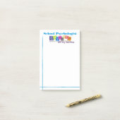 Post-it® La psychologie/enfants d'école sont mon post-it (Sur un bureau)