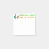 Post-it® La Saint-Patrick Irlande Drapeau Trèfle Nom person (Devant)