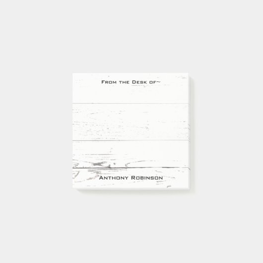 Post-it® La texture en bois de conseil ajoutent le nom 3 x (Devant)