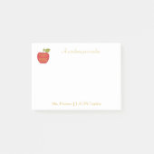 Post-it® La typographie de l'or de la pomme rouge professeu (Devant)