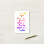 Post-it® La typographie des Golden Girls (Sur un bureau)