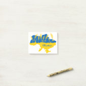 Post-it® La typographie ukrainienne et l'oreille au blé sur (Sur un bureau)