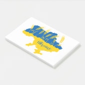 Post-it® La typographie ukrainienne et l'oreille au blé sur (Incliné)