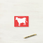 Post-it® La vache drôle "voici les MOO " (Sur un bureau)