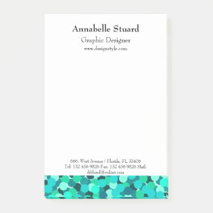 Post-it® La Vegas Turquoise Glitzy Bling Turquoise