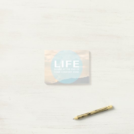 Post-it® La vie commence (Sur un bureau)