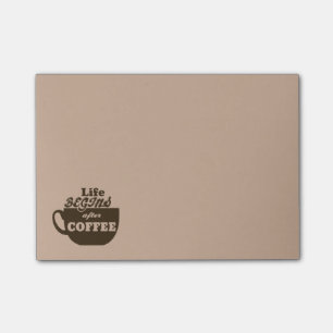 Post-it® La vie commence après intoxiqué de caféine de c
