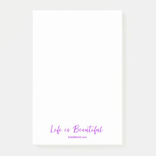 Post-it® La vie est belle violet Blog Marque site