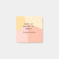 La vie est meilleure à la plage jaune orange bohèm