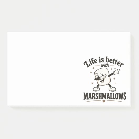 Post-it® La vie est meilleure avec des marshmallows (Devant)