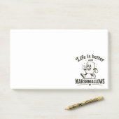 Post-it® La vie est meilleure avec des marshmallows (Sur un bureau)