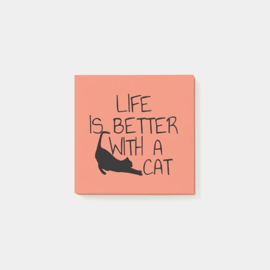 Post-it® La Vie Est Meilleure Avec Un Chat (Devant)