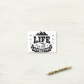 Post-it® La vie est une aventure (Sur un bureau)