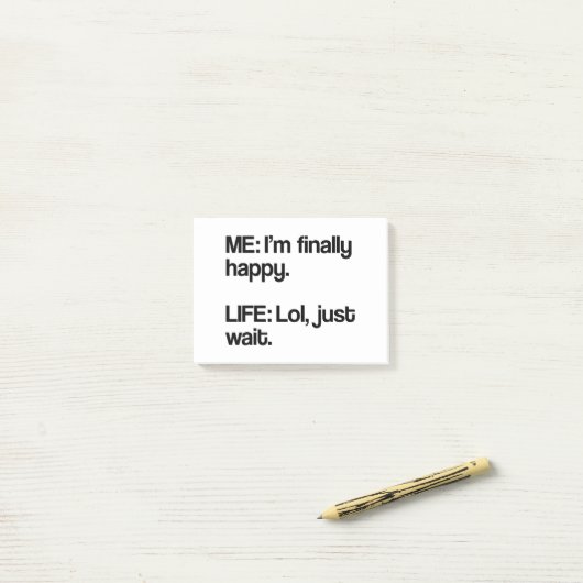 Post-it® La vie suce (Sur un bureau)